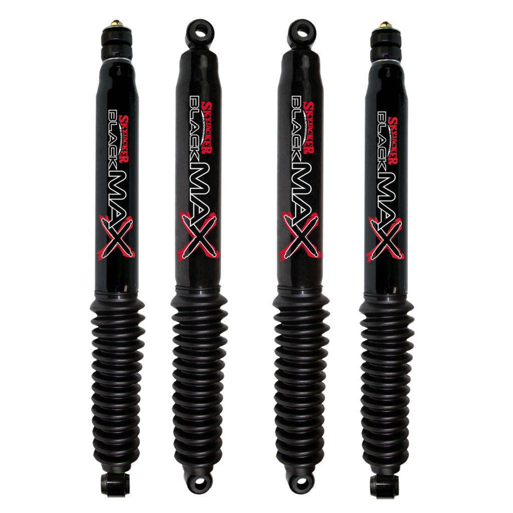 94-01 Dodge Ram 1500 4WD 2-3 Fr 1-5 Rear Lift Skyjacker Black MAX Shocks