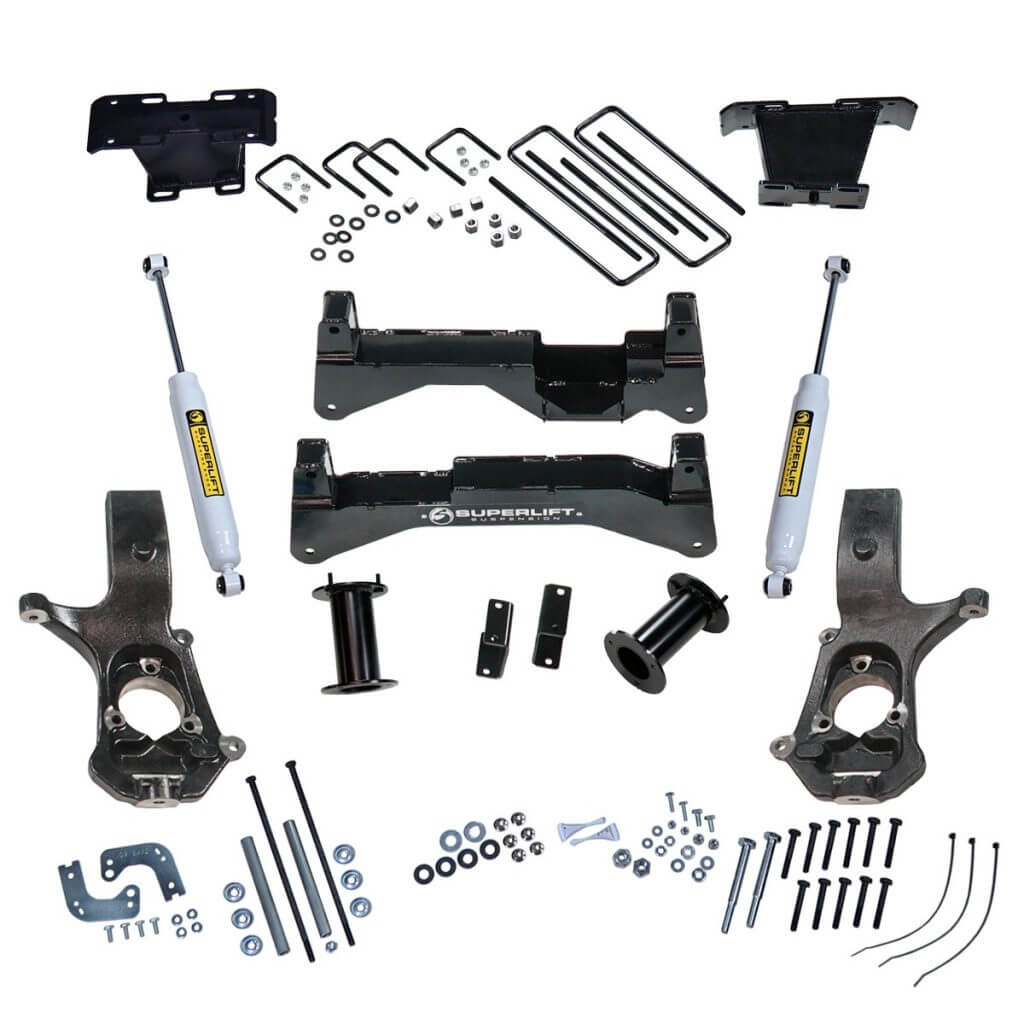 SuperLift 8" Lift Kit for 2007-2016 Chevy Silverado and GMC Sierra 1500 2WD with Cast Steel Control Arms