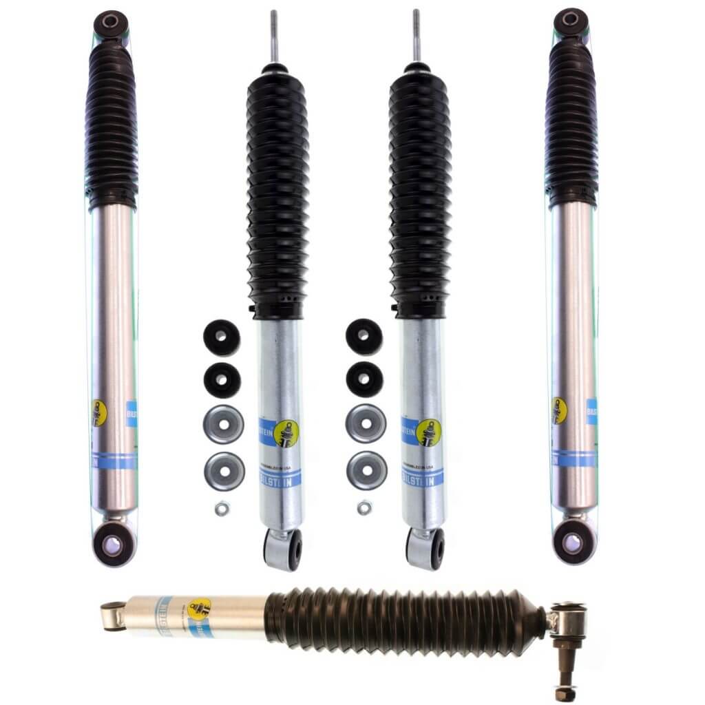 Bilstein 5100 4″ Front & 2″ Rear Lift Shocks +Stabilizer for 99-’10 Chevy/GMC Silverado/Sierra 1500 4WD