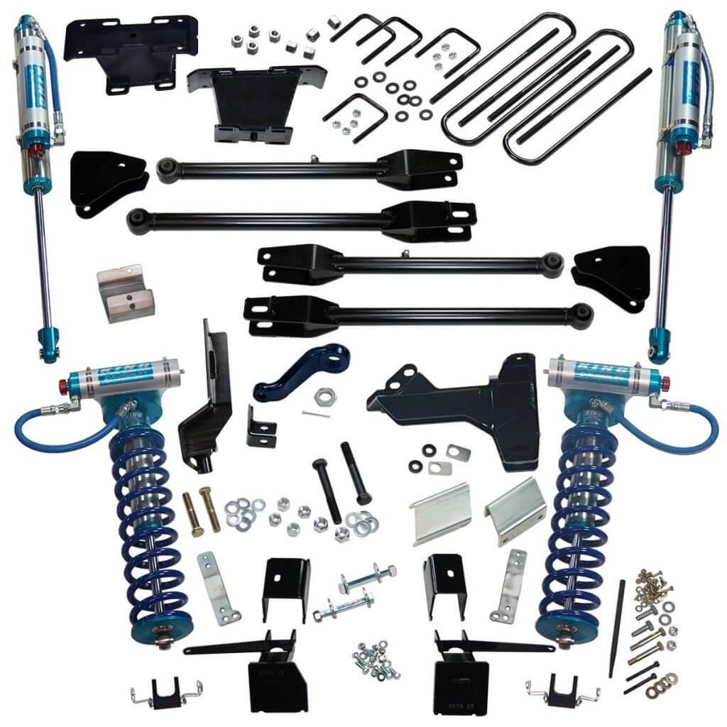 SuperLift 6" KING Edition 4-LINK Lift Kit For 2017 Ford F-250 Super Duty with KING Front Coilovers and KING Reservoir Rear Shocks 4WD