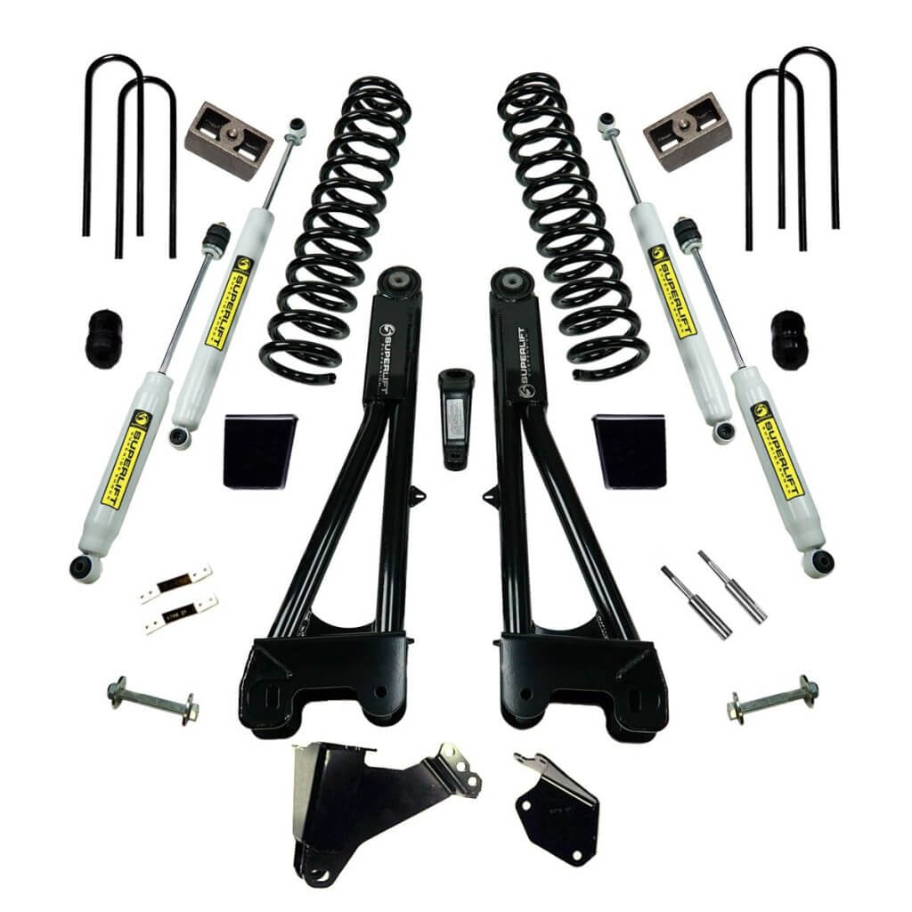 SuperLift 6" Lift Kit For 2005-2007 Ford F-250 and F-350 Super Duty 4WD - Diesel Engine - with Replacement Radius Arms and Superide Shocks