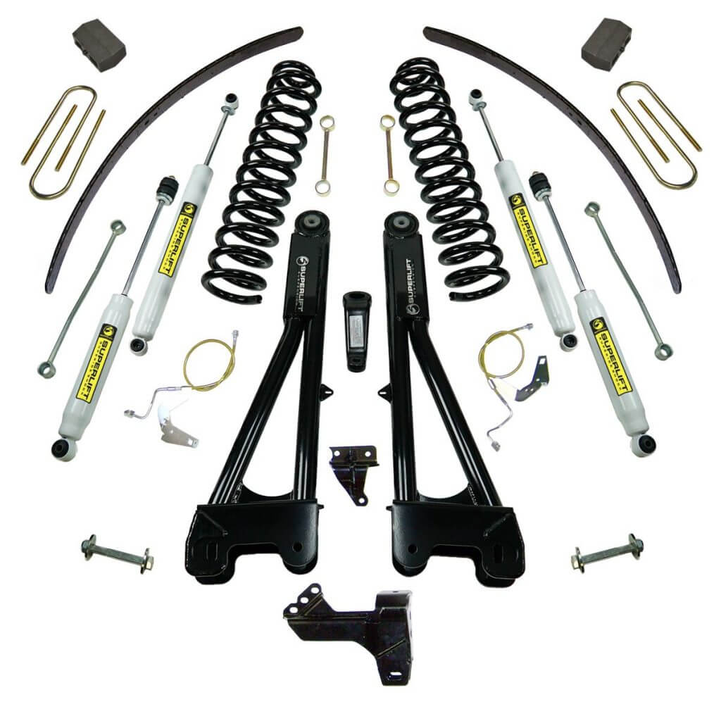 SuperLift 6" Lift Kit For 2008-2010 Ford F-250 and F-350 Super Duty 4WD - Diesel Engine - with Replacement Radius Arms and Superide Shocks