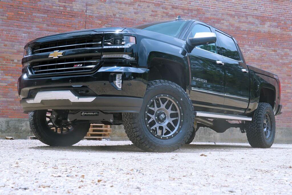 SuperLift 6.5" Lift Kit For 2014-2016 Chevy Silverado and GMC Sierra 1500 4WD with Cast Steel Control Arms - with Bilstein Rear Shocks