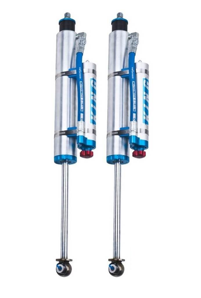 KING 2.5 Performance 3-5" Lift Front Reservoir Shocks for 2007-2018 Jeep Wrangler JK (7/8" Shaft) (with Adjuster)