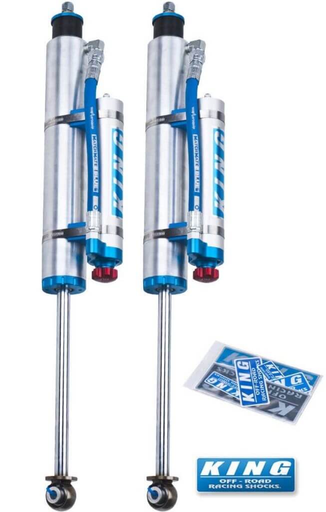 King 2.5 Performance 0-2" Lift Rear Reservoir Shocks for 2007-2018 Jeep Wrangler JK (7/8" Shaft)