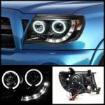 Spyder Auto 5011916 Projector Headlights - LED Halo - LED (Replaceable LEDs) - Black For 2005-2011 Toyota Tacoma