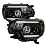 Spyder Auto 5081711 Projector Headlights - Light Bar DRL - Black For 2012-2015 Toyota Tacoma