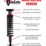 HaloLifts BOSS Aluma 2.0 Body 1-3" Front Lift Coilovers for 2009-2020 Ford F-150