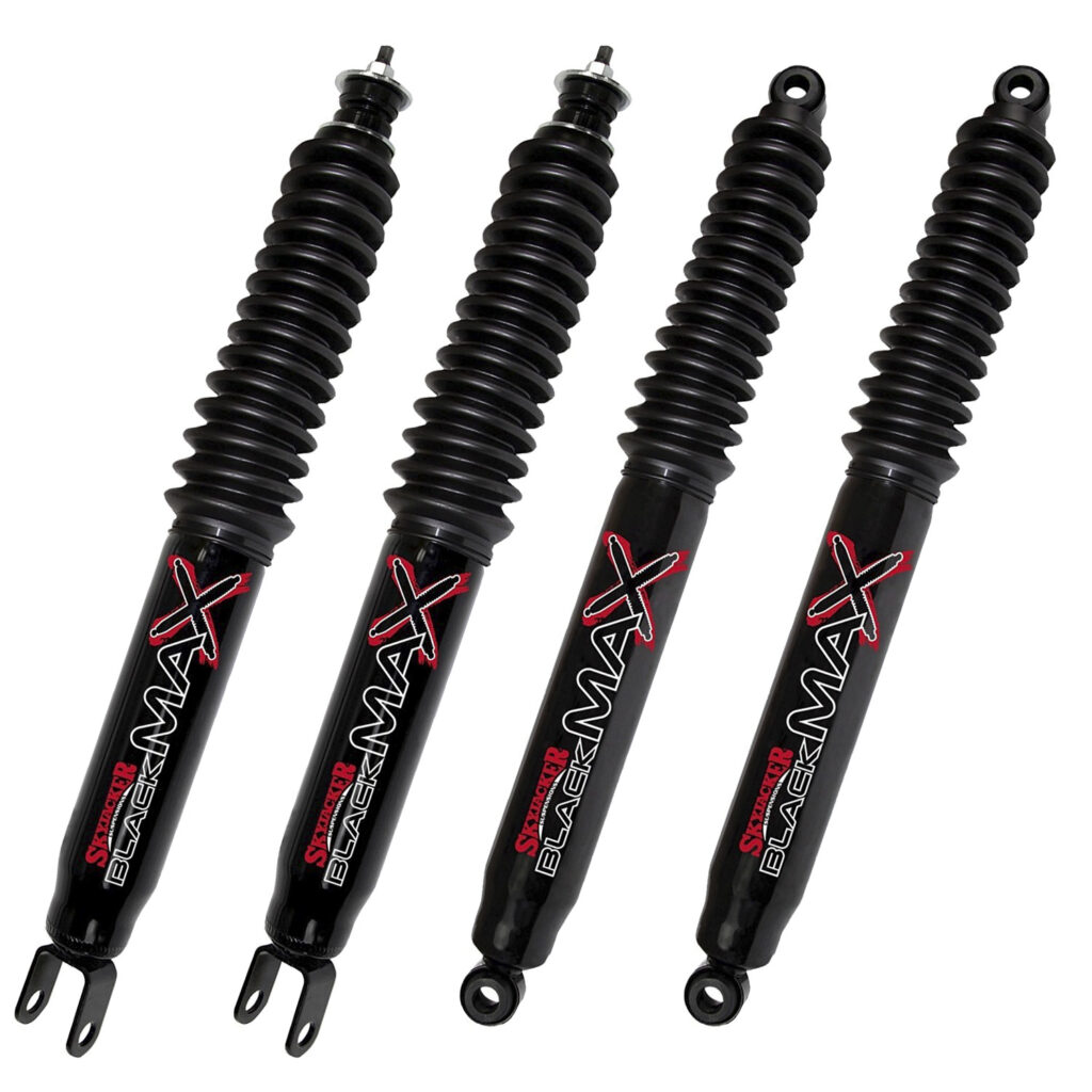 00-06 Chevy Suburban 1500 4WD 0-1" Fr 0-2" Rear Lift Skyjacker Black MAX Shocks