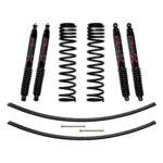 Skyjacker 3" Front Dual Rate Coil Lift Kit w/ Black Max Shocks For 1986-92 Jeep Comanche MJ 2WD/4WD