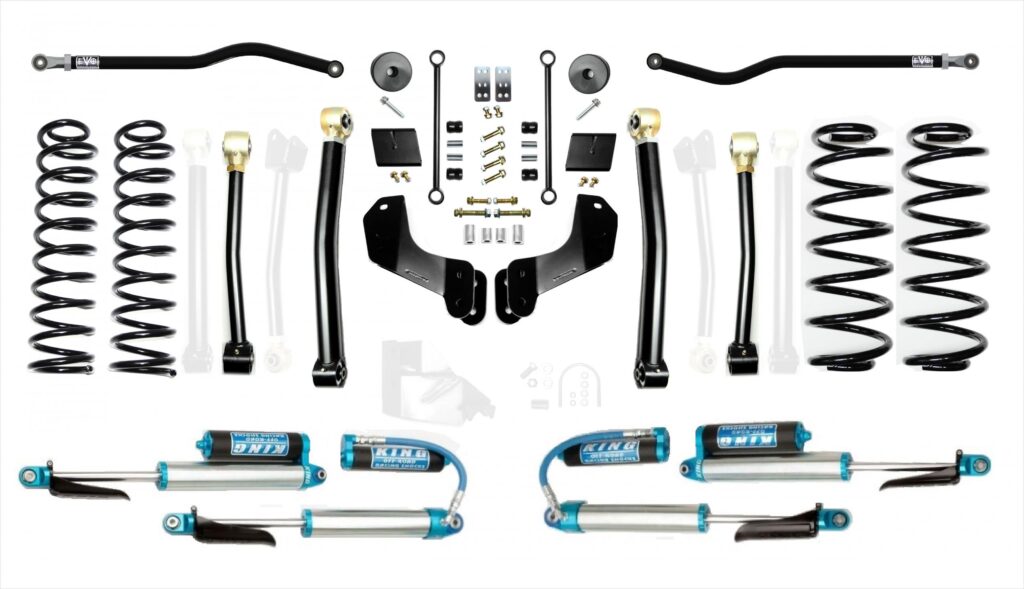 Jeep Wrangler JL 2.5 Inch Heavy Duty Enforcer Overland Lift Stage 3 Plus with EVO SPEC King 2.5 Inch Shocks EVO Manufacturing