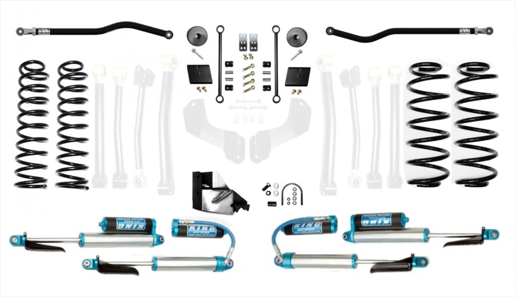 Jeep Wranlger Diesel JLU 2.5 Inch High Clearance Plus Long Arm w/EVO SPEC King 2.5 Inch Shocks EVO Manufacturing