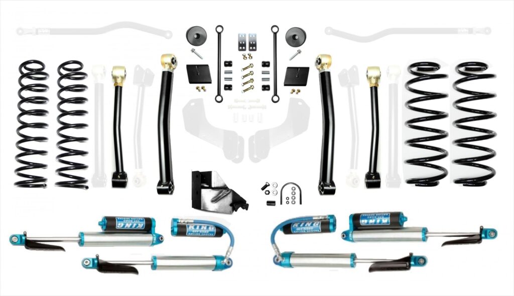 Jeep Wrangler JL 4.5 Inch Heavy Duty Enforcer Lift Stage 3 with EVO SPEC KING 2.5 Inch Shocks EVO Manufacturing