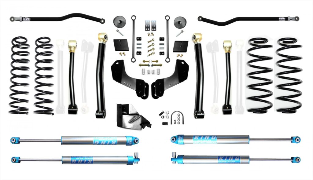 Jeep Wrangler JL 4.5 Inch ECO Diesel Enforcer Overland Lift Stage 3 Plus with EVO SPEC KING 2.0 Inch Shocks EVO Manufacturing