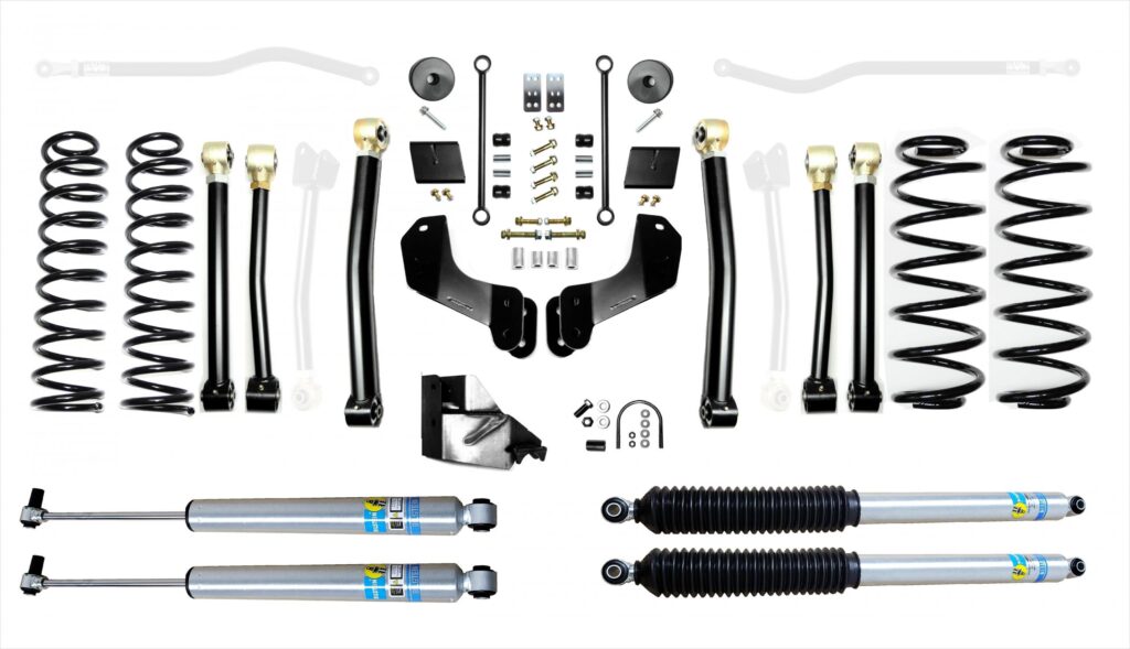 Jeep Wrangler JLU 4.5 Inch Heavy Duty High Clearance Long Arm with Bilstein Shocks EVO Manufacturing