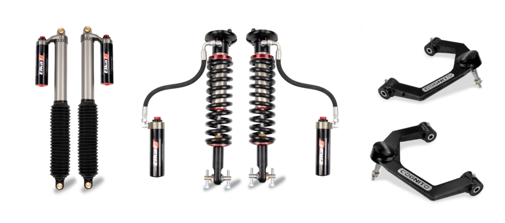 Cognito 2.5" Elite Leveling Kit with Elka 2.5 Reservoir shocks for 21-22 Ford F-150 2WD/4WD