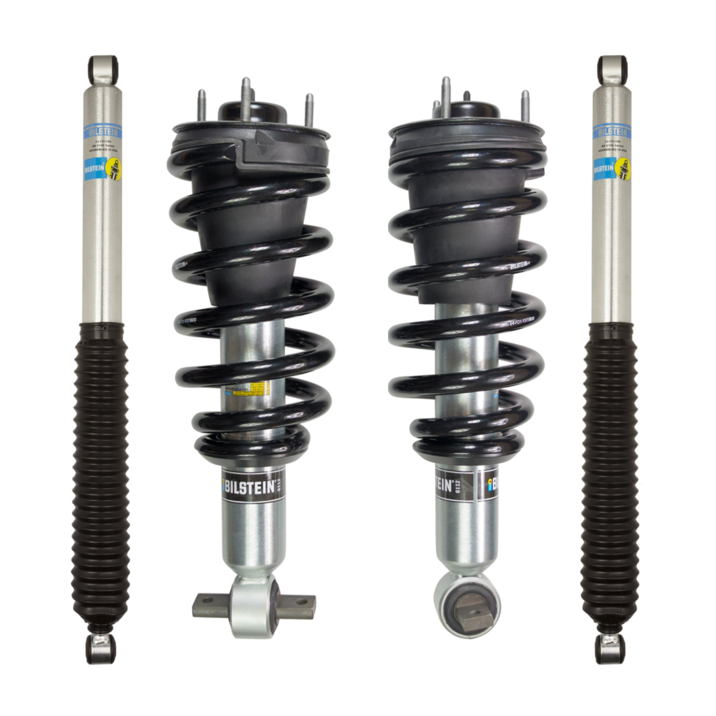 Bilstein 6112 0-1.85 Front Assembled Coilovers with Rear 5100 Shocks for 2014-2018 Chevy Silverado 1500 2WD-4WD