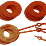 Daystar Florescent Orange D Ring Isolator Washer Locker Kit 2 Locking Washers/6 Non-Locking Washer KU70061FA