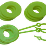 Daystar Florescent Green D Ring Isolator Washer Locker Kit 2 Locking Washers/6 Non-Locking Washer KU70061FG