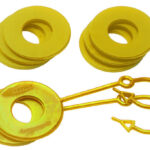 Daystar Yellow D Ring Isolator Washer Locker Kit 2 Locking Washers/6 Non-Locking Washer KU70061YL