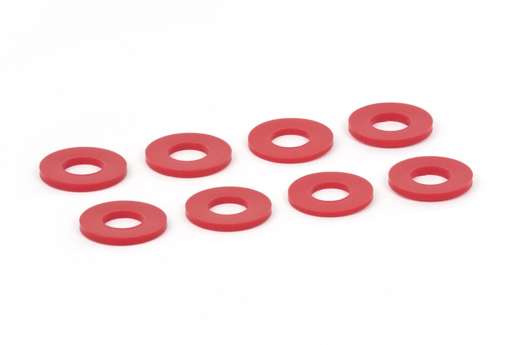 Daystar D-RING / Shackle Washers Set Of 8 Red KU71074RE