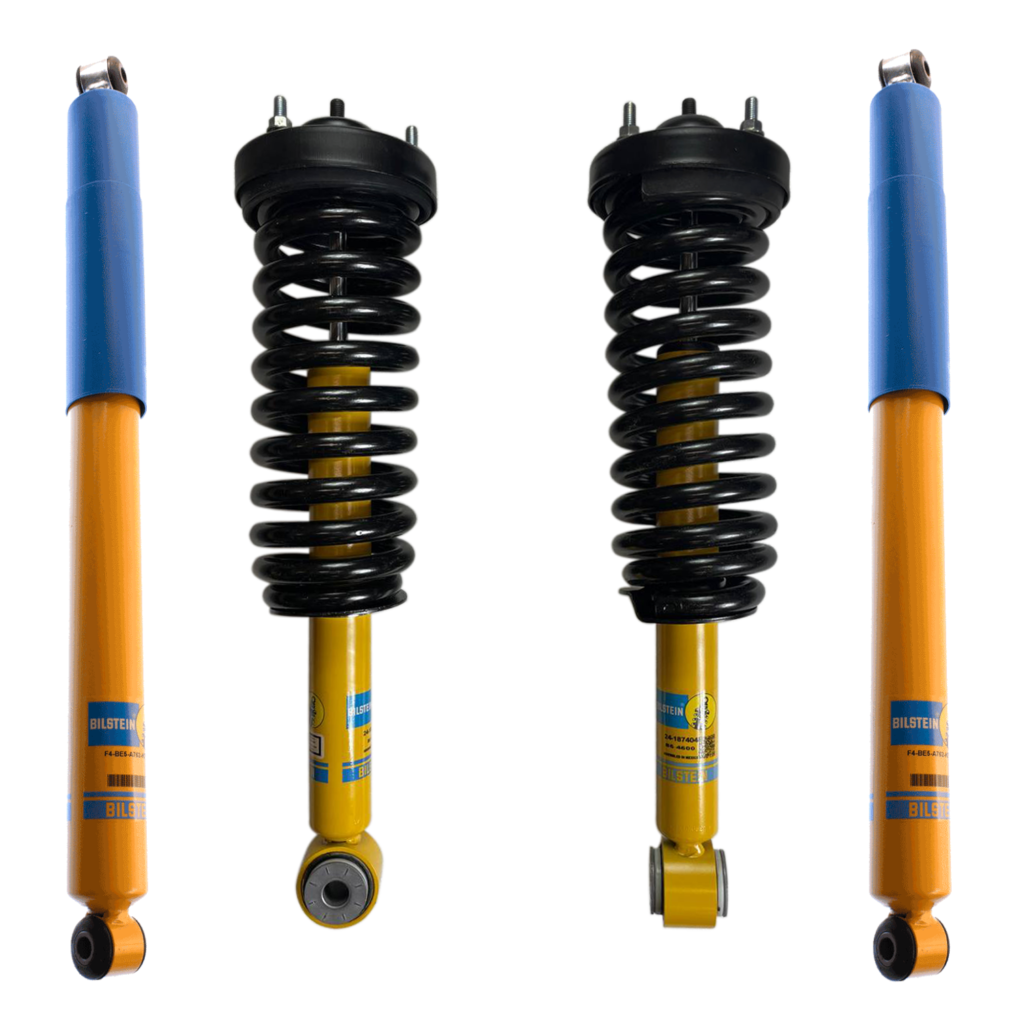 Bilstein 4600 Front Assembled Coilovers with OE Replacement Coils and Rear Shocks for 2004-2008 Ford F-150