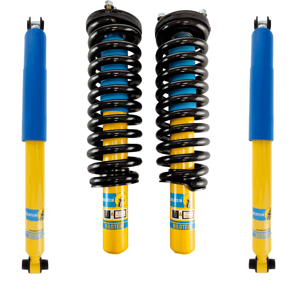 Bilstein 4600 Front Assembled Coilovers with OE Replacement Coils with Rear Shocks for 2002-2009 Chevrolet Trailblazer