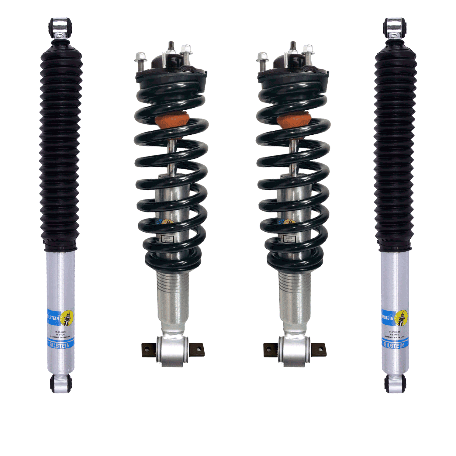 Bilstein 6112 0-2.5 Assembled Front Lift Coilovers With 0-1" Rear 5100 ...