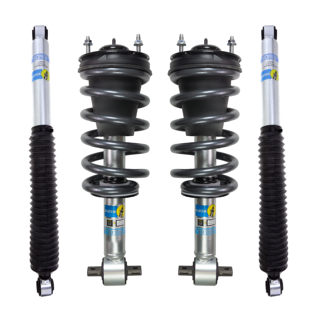 Bilstein 5100 0-1.8 Front Lift Assembled Coilovers with OE Replacement coils and Rear Shocks for 2014-2018 Chevy-GMC Silverado-Sierra 1500