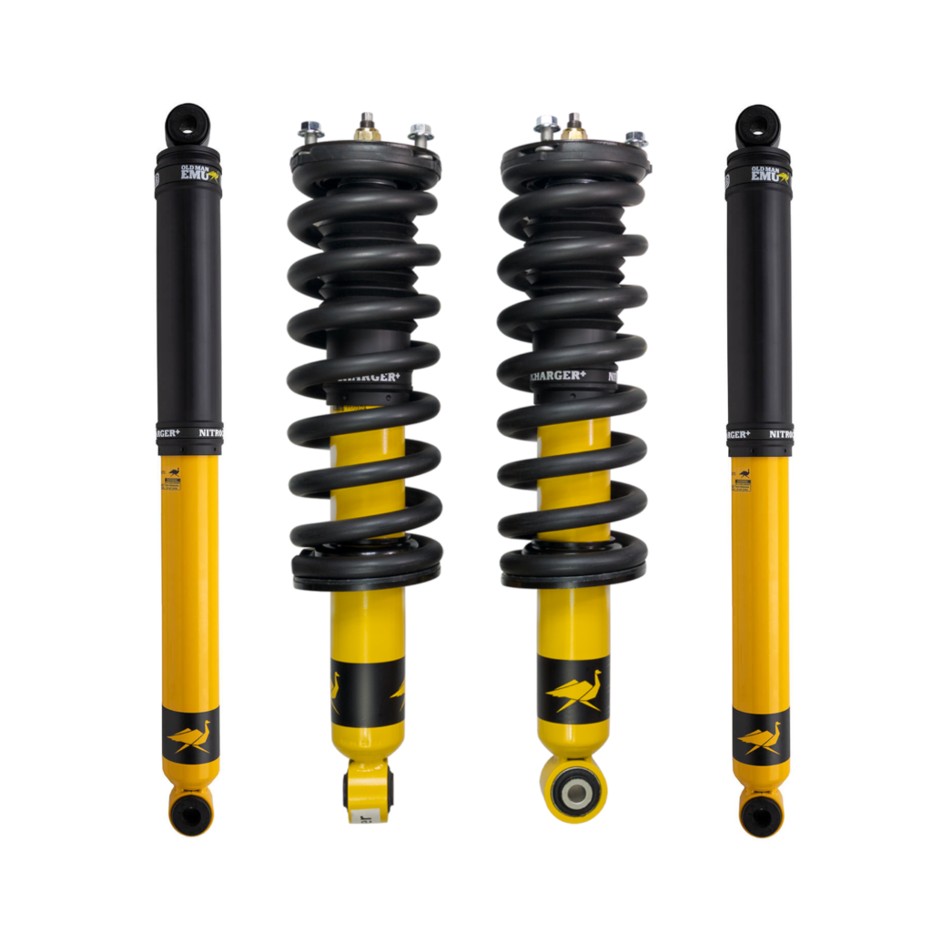 OME 2 Front Lift Coilovers and 2 Rear Lift Nitro+ Shocks For 1998-2004 Toyota Tacoma