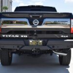 Steelcraft Elevation Rear Bumper Fine Texture Black for 2016-2023 Nissan Titan XD and 2017-2023 Nissan Titan - 65-24080 