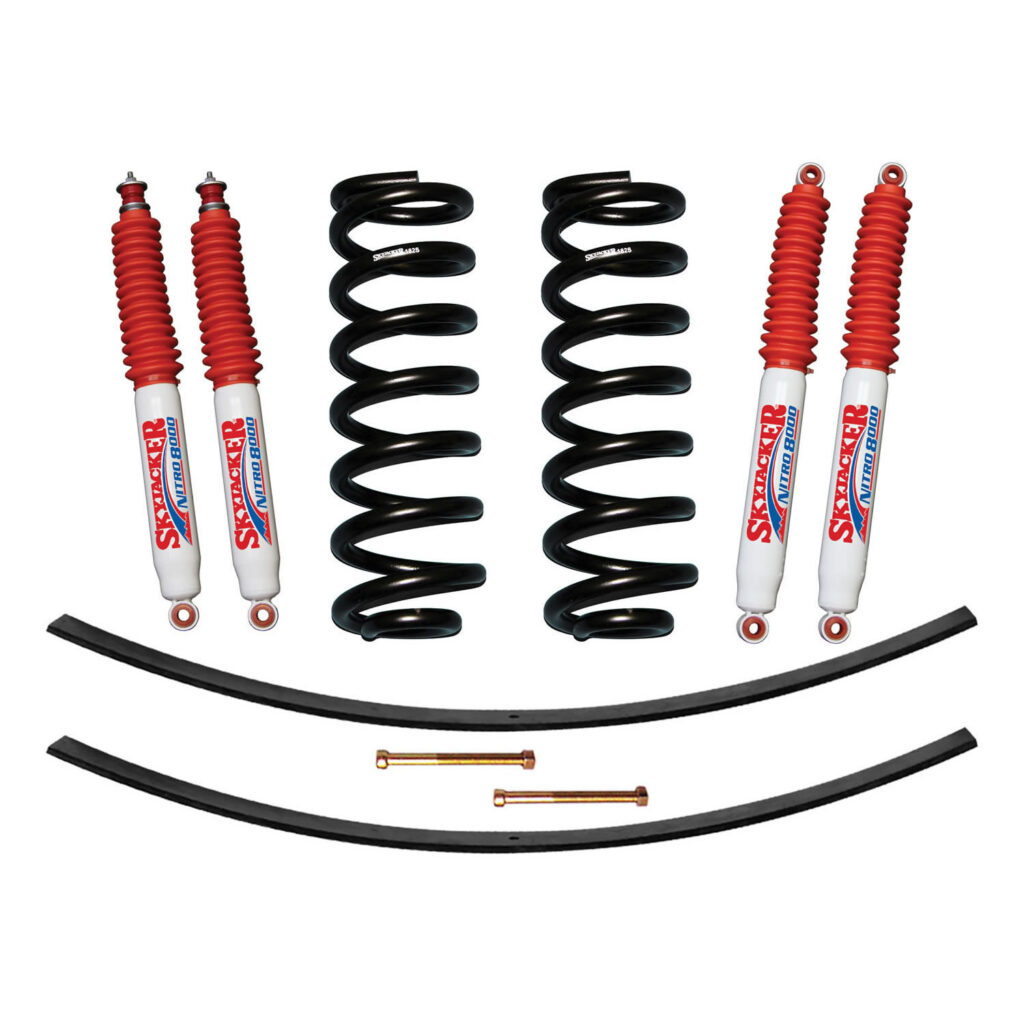 Skyjacker 1.5-2" Coils and Add-A-Leafs. Lift Kit Nitro Shocks for 1980-1996 Ford Bronco F-150 - 182K-N