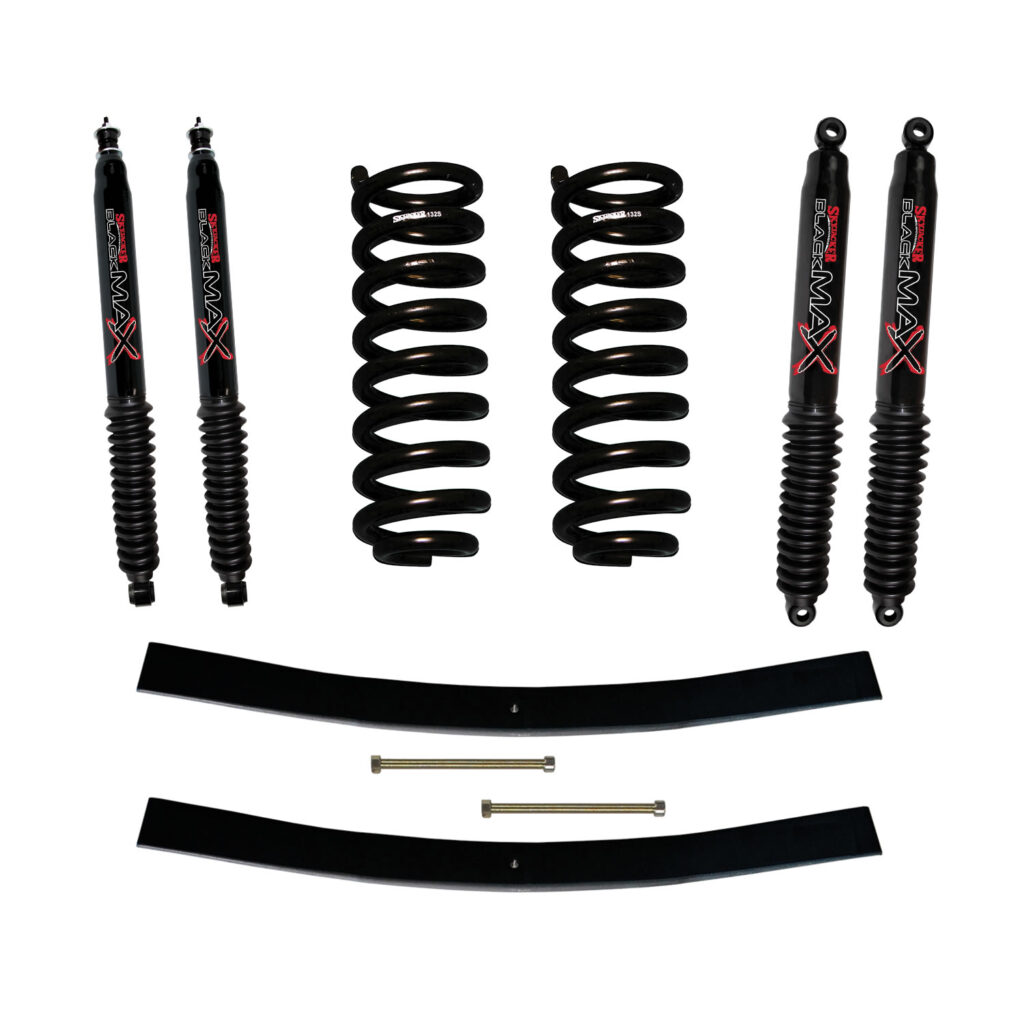 Skyjacker 1.5-2" Coils. Lift Kit Black MAX Shocks for 91-94 Explorer and 91-94 Navajo - 132EXK-B