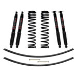 Skyjacker 3" Coils and Leaf Springs. Lift Kit Black MAX Shocks for 84-01 Cherokee XJ - JC301BPBLT