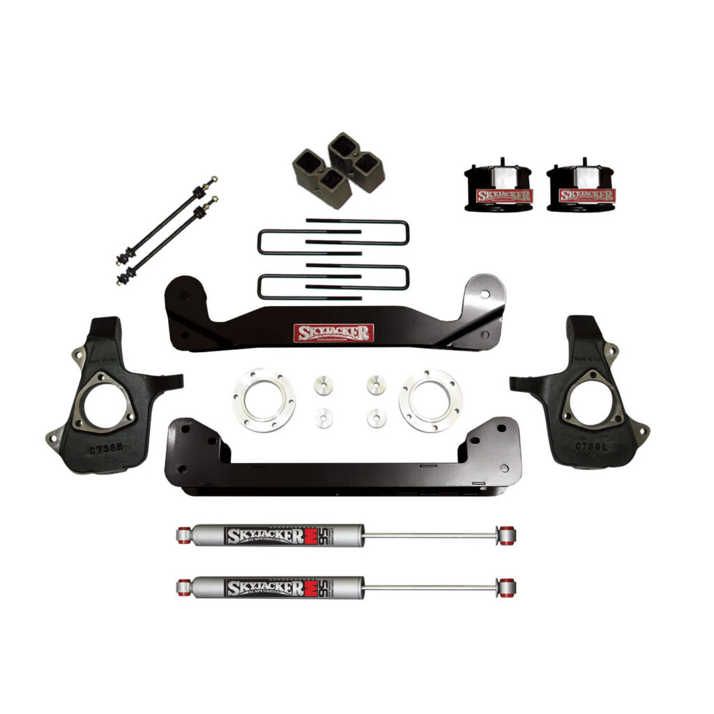 Skyjacker 4" Blocks Lift Kit M95 Shocks for 14-16 Silverado/Sierra 1500. - C14460PK-M