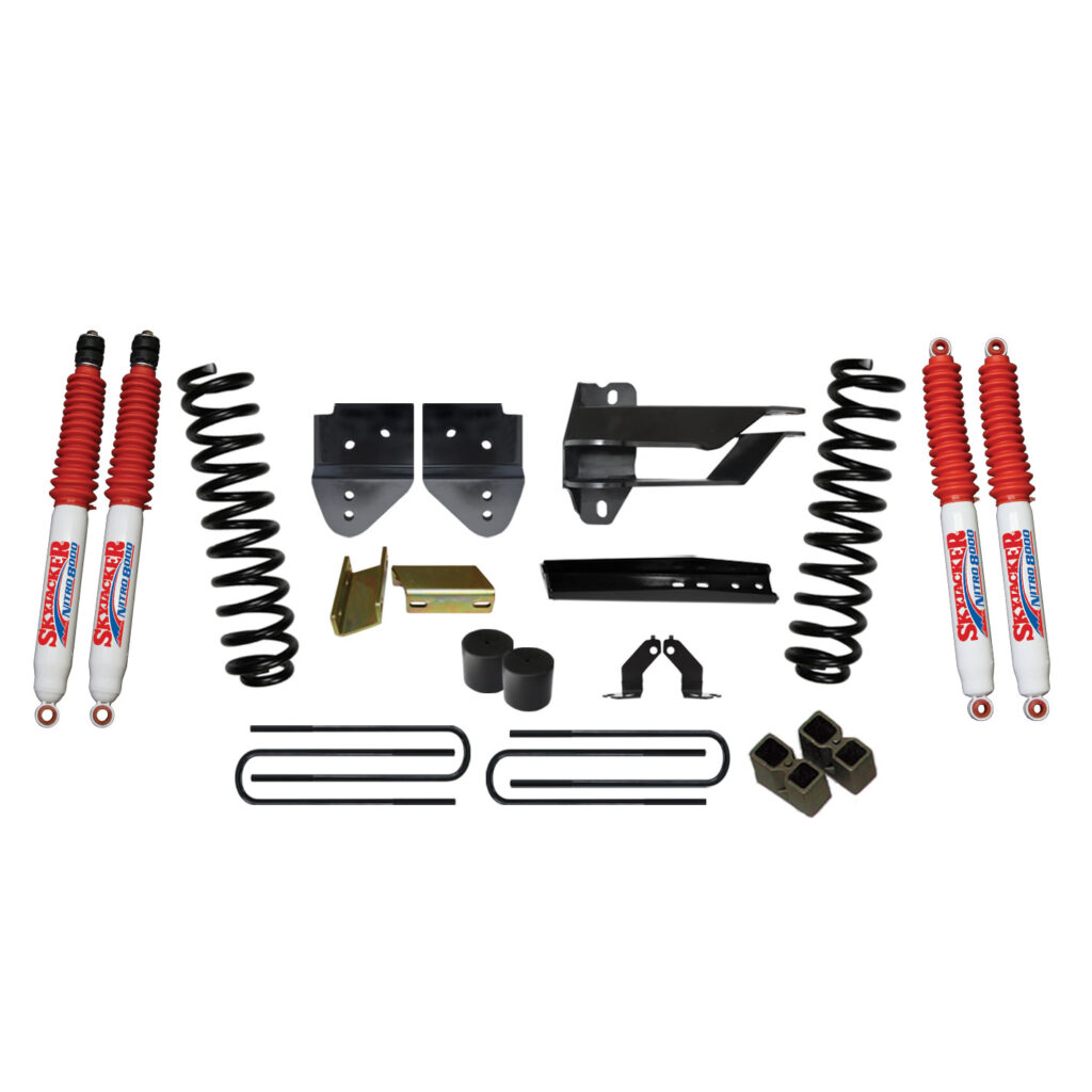 Skyjacker 4" Coil springs and blocks. Lift Kit for 17-19 Ford F-350 Super Duty. - F17401K3-N