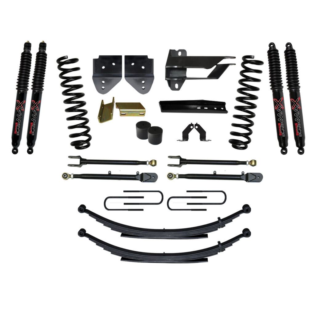 Skyjacker 4" Coils Lift Kit Black MAX Shocks for 17-19 Ford F-250/ F-350 Super Duty Diesel - F174524KS-B