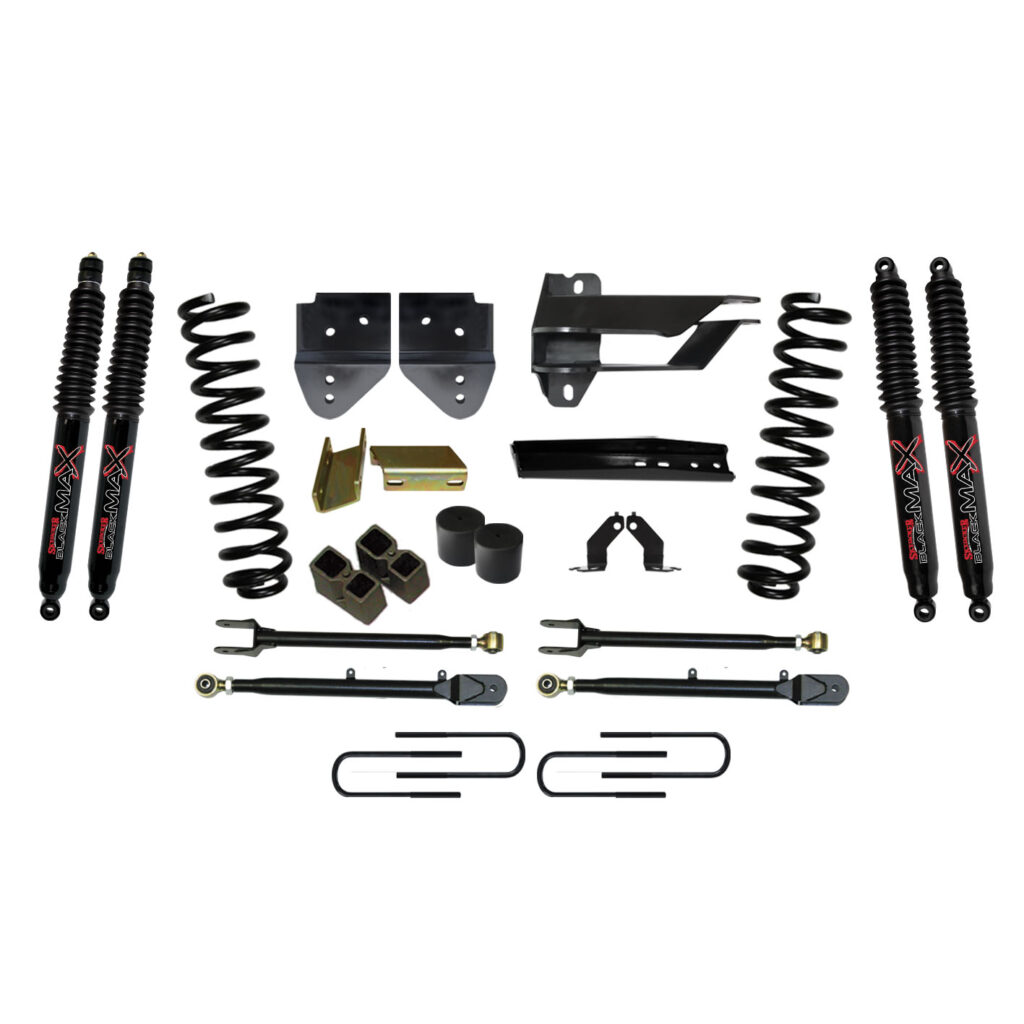 Skyjacker 4" Coils Lift Kit Black MAX Shocks for 17-19 Ford F-350 Super Duty - F174524K3-B