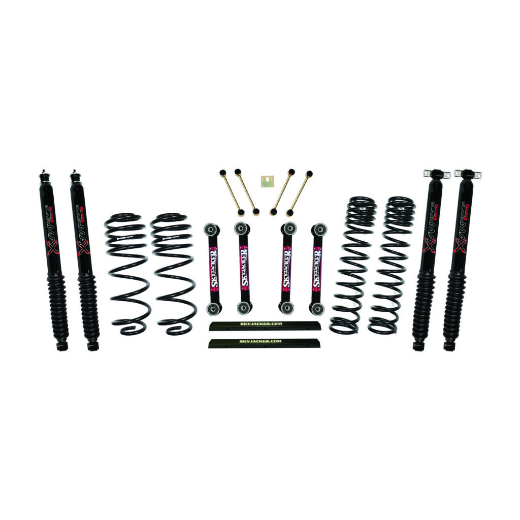 Skyjacker 4" Coils Lift Kit Black MAX Shocks for TJ/LJ 1997-2002 Jeep Wrangler. - TJ401BPBLT