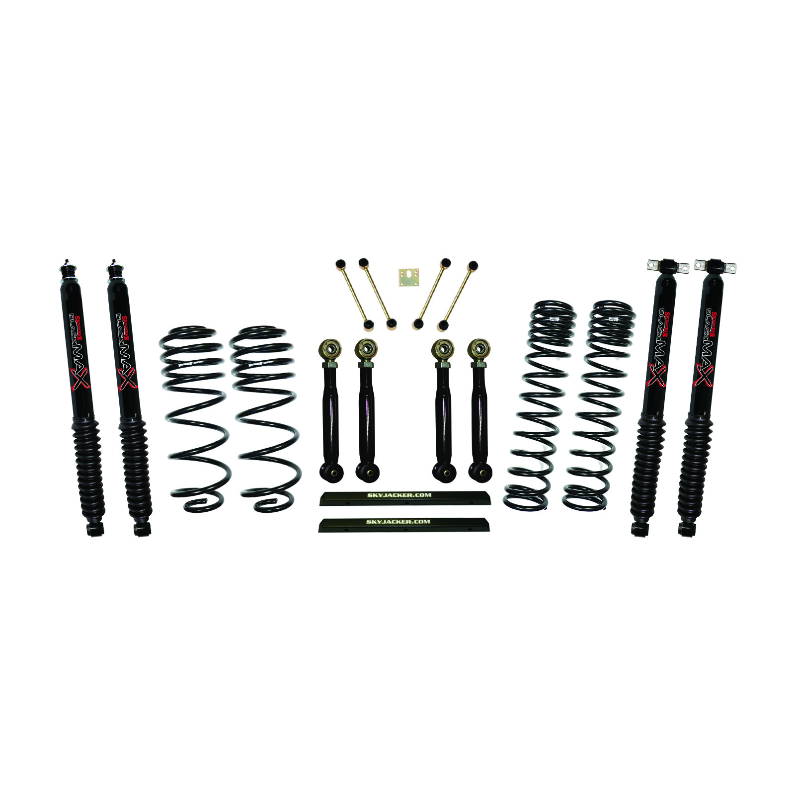 Skyjacker 4" Coils Lift Kit Black MAX Shocks for 2003-2006 Jeep