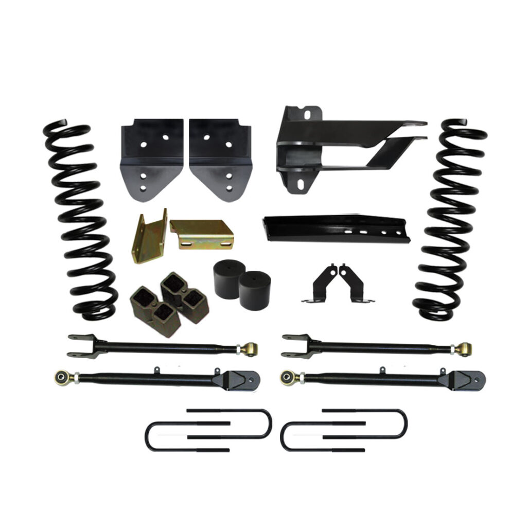 Skyjacker 4" Front Coil Springs and Rear Lift Blocks/U-Bolts. Lift Kit Hydro Shocks for 17-19 Ford F-350 Super Duty - F174524K3