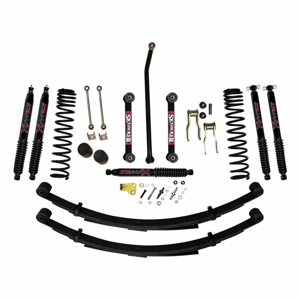 Skyjacker 4.5" Coils Lift Kit Black MAX Shocks for 84-01 Cherokee XJ - JC4558KSBLT