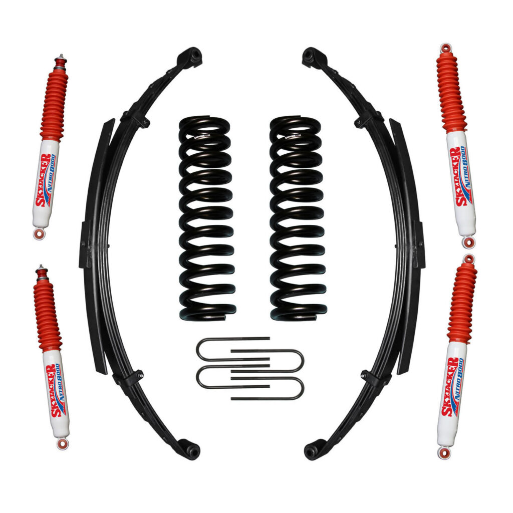 Skyjacker 7" Leaf Springs Lift Kit Nitro Shocks for 75-79 Bronco. - 176EBKS-N