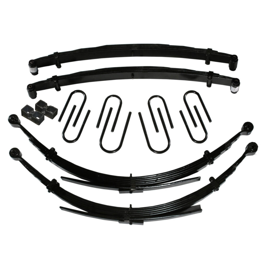 Skyjacker 8" Leaf Springs Lift Kit Black MAX Shocks for 88 Chevrolet V10 Suburban 88-91 GMC V1500 Suburban - C180AKSS8