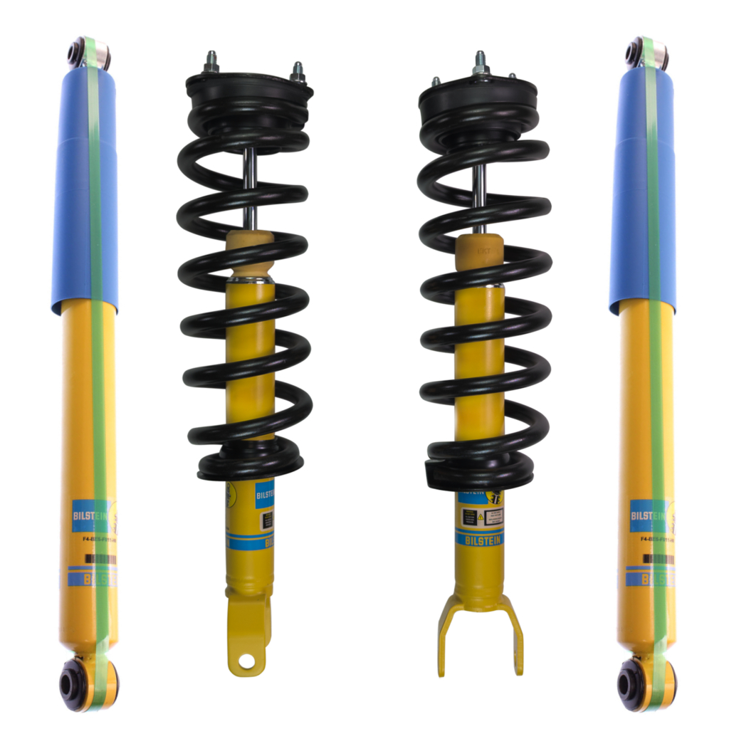 Bilstein 4600 Front Coilovers with OE Replacement Coils and Bilstein 4600 Rear Shocks for 2011-2018 Ram 1500 4WD