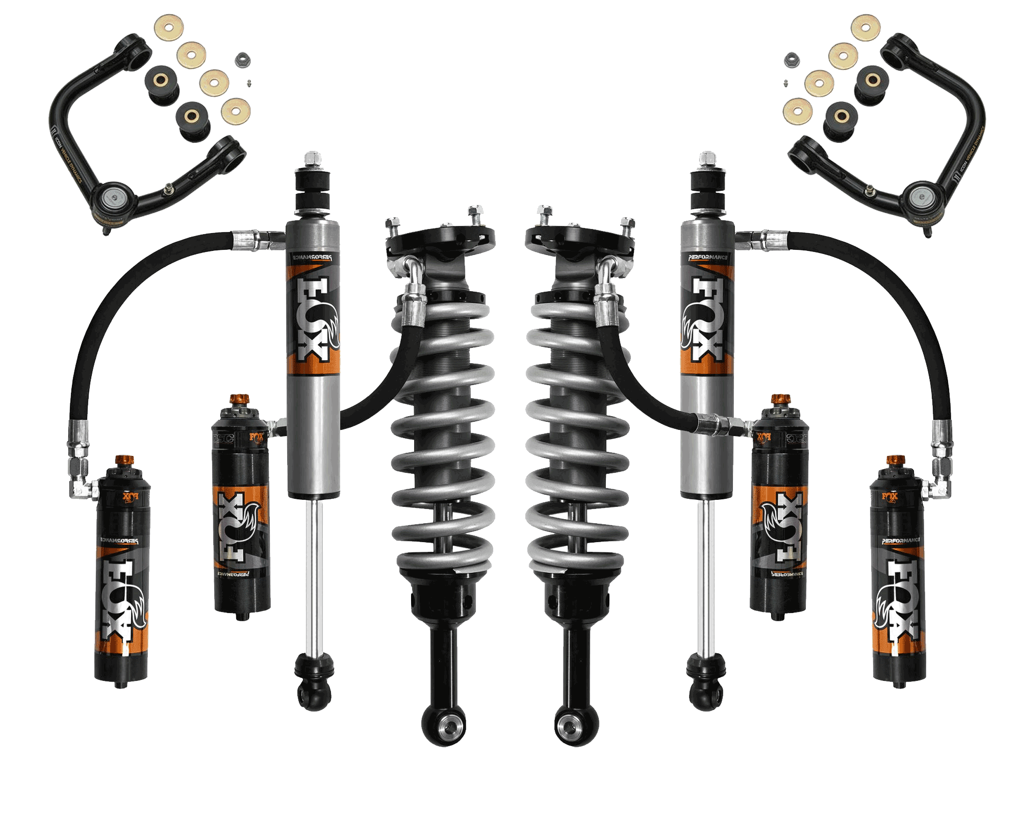 Fox Performance Elite Front Rear Lift Kit Shocks With Adjusters And Ucas For