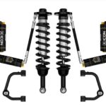 ICON Stage 4 2.75-3.5 Front Lift Coilovers and Rear Lift Shocks with Tubular UCAs for 2021-2023 Ford F-150 4WD K93134T