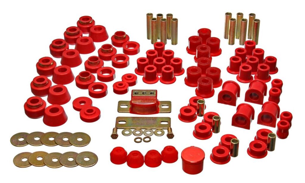 Energy Suspension Suspension Bushing Kit Red for 1987-1995 Jeep Wrangler YJ 2.18101R