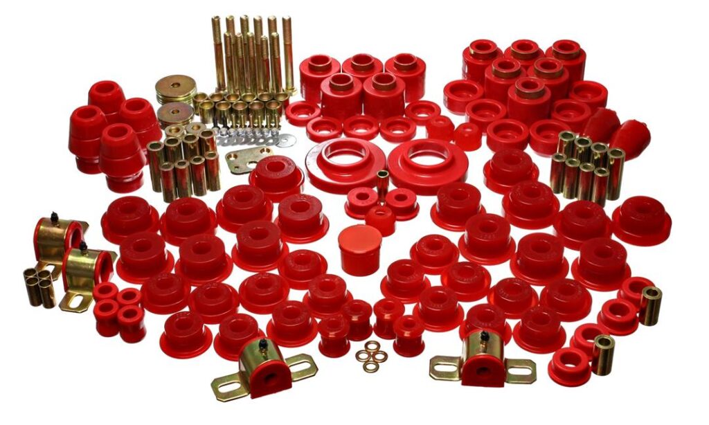 Energy Suspension Suspension Bushing Kit Red for 1997-2006 Jeep Wrangler TJ 2.18106R