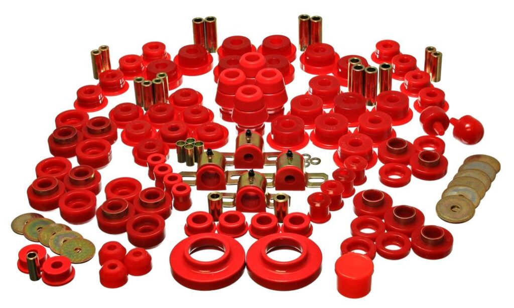 Energy Suspension Suspension Bushing Kit Red for 1997-2006 Jeep Wrangler TJ 2.18107R